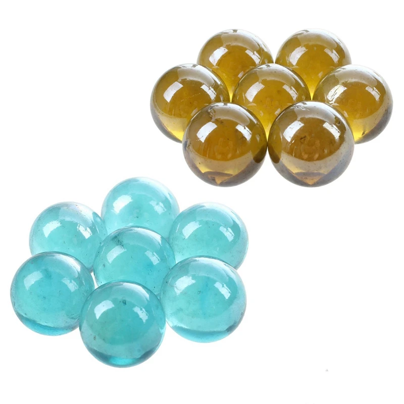 10 Pcs Marbles 16Mm Glass Knicker Balls Decoration Toy Dark Brown &amp Light Blue(2Set) | Украшения и аксессуары