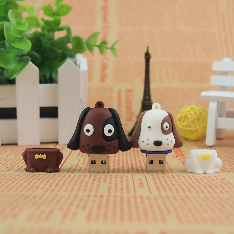 Cartoon Pendrive Small Gadget USB Flash Drive Mini Cute Dog Shape Memory Stick USB Pen Drive 128MB 32GB 64GB USB 2.0 Gifts