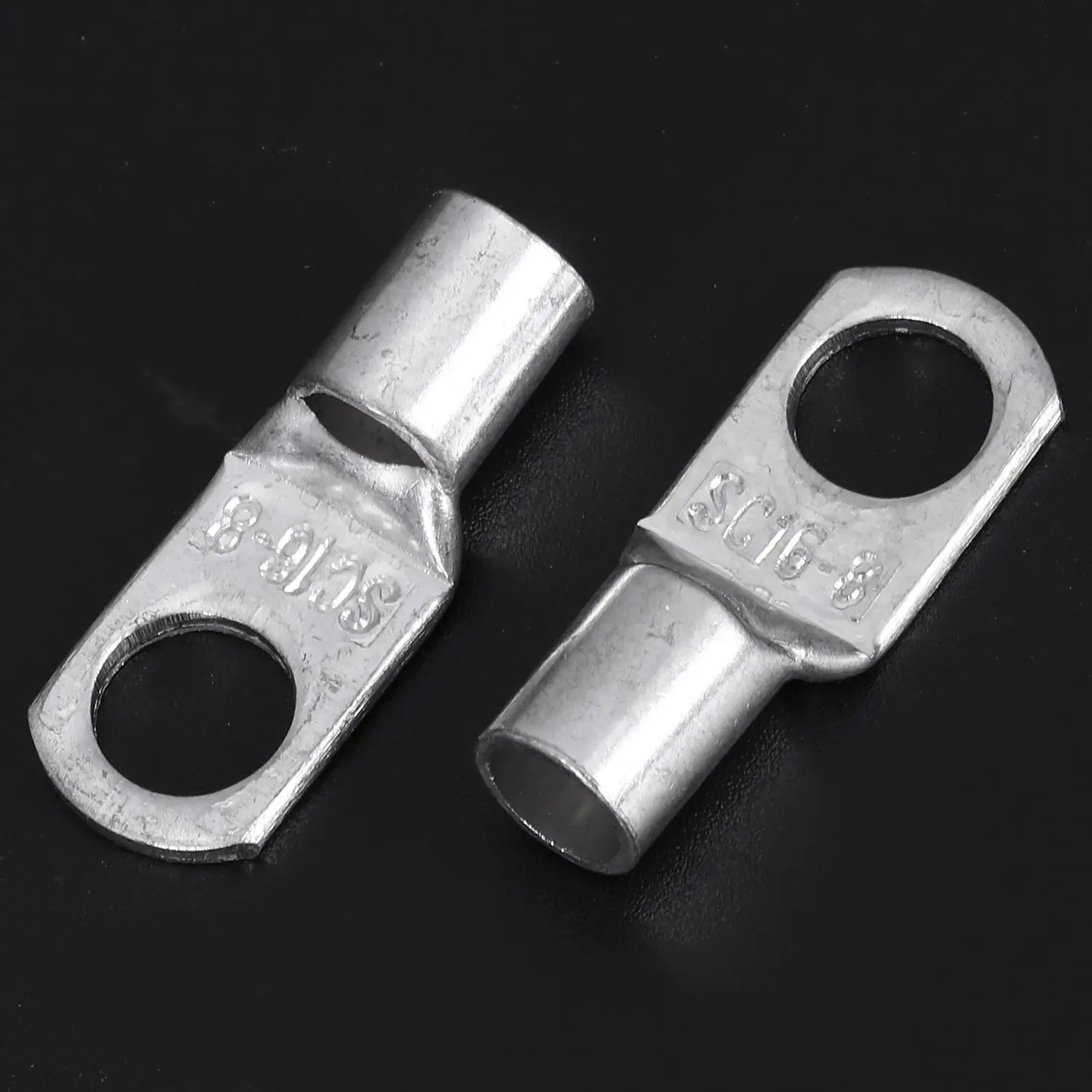 10pcs de cobre de 16 mm x 8 mm Terminal de bater/ía de arranque Cable Crimp Terminal de soldadura
