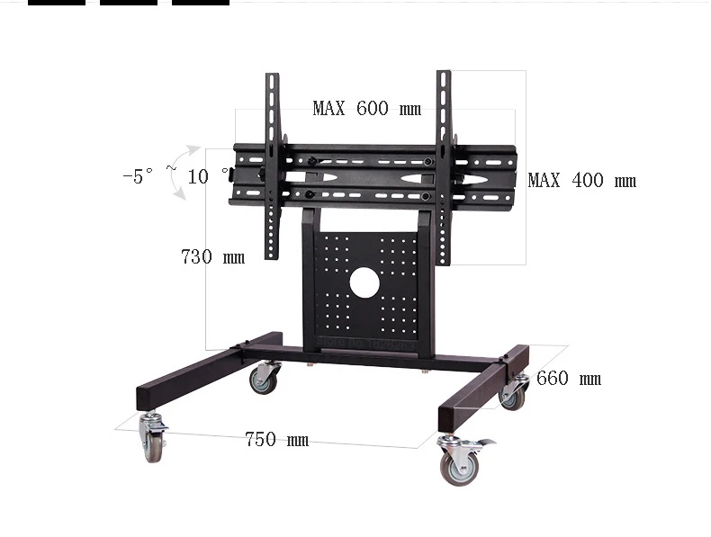 Hyvarwey Rolling TV Mount Stand Trolley 32-65inch