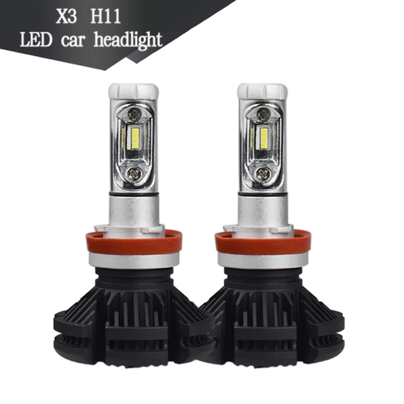 

2PCS AZGIANT X3 6000Lm Car LED Headlight Bulbs Auto Led Headlamp Fog Light H1 H3 H4 H7 9005 9006 H11 H13 9012 9004 9007