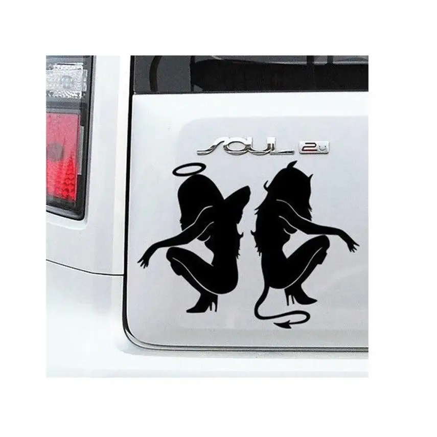 

AG 26 Mosunx Business 2016 Hot Selling Hot Classic Sexy Girls Sticker Anger Devil Beauty 16*11cm White Car Decal