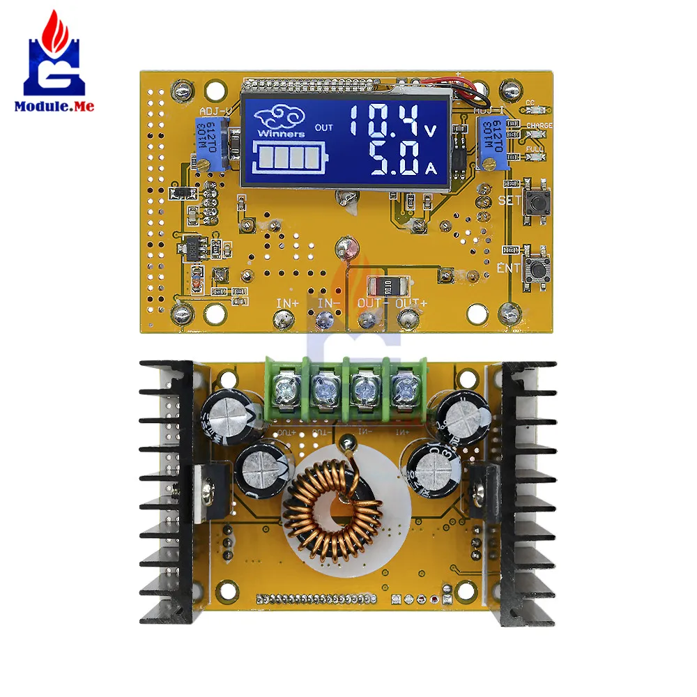 10A DC-DC Регулируемый ЖК-дисплей двойной дисплей CC CV понижающий повышающий преобразователь модуль питания защита от короткого замыкания с Чехол