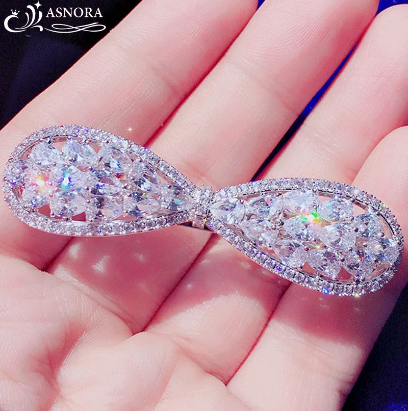 

ASNORA Fashionable Shiny Crystals Hair Barrettes Girls Hairpins Women Headwear Hair Jewelry Accessories