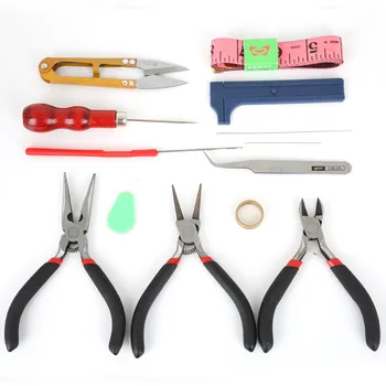 

13pcs/set Jewelry Beading Needle Ruller Scissors Pliers Tool Set For Jewelry Making Findings DIY Handmade Accessories