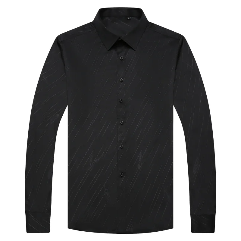 

Men Long sleeve Shirt Slim fit 2019 Spring New dark stripes Business style Casual Male Shirts C002