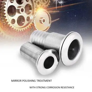 

Boat Marine Barbed Hose Thru Drain Threaded Fitting New 316 Stainless Steel 1.5in/1in