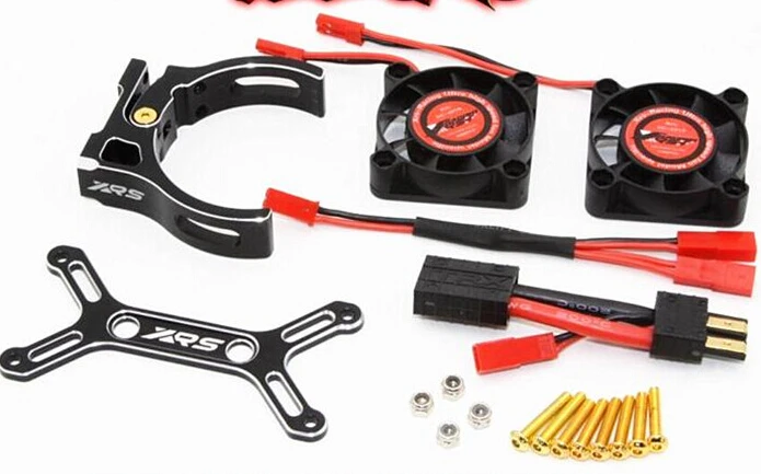 XRSRACING радиатор с двойным вентилятором для мотора Traxxas X Maxx 1717 и укомплектованный