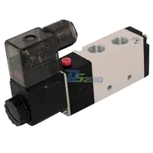 Хорошее качество 1/" AC 24V 5 способ 2 Позиции пневматический Электрический электромагнитный клапан NPT воздушный алюминий