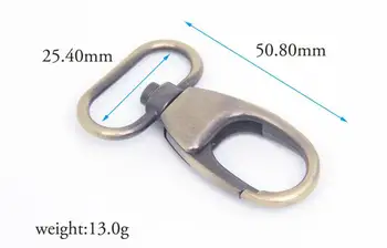 

25.4mmx50.8mm Anti brass trigger snap for bag, hardware accessories,handbag hook swivel clasp Dog clip hook metal Clip Buckle