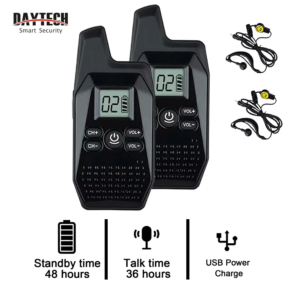 DAYTECH Мини Walkie Talkie детское радио 1,5 км Портативное двухстороннее аудио радио для детей легкое в эксплуатации