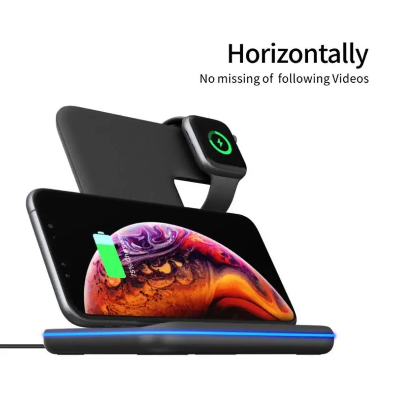 3 in 1 Charging Dock Holder Stand Charger Station for Iphone X Iphone 8 Iphone 7 Iphone 6 For iWatch Apple watch Airpods