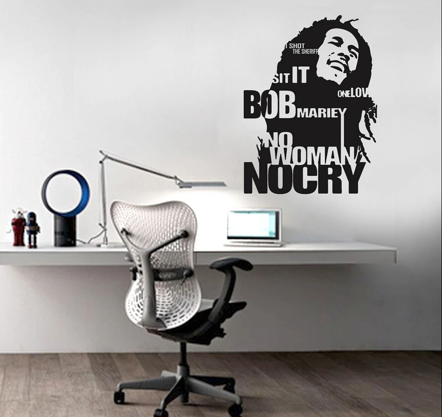 Aliexpress Pinturas Murais Bob Marley Wall Decal Sticker Aliexpress Pinturas Murais Bob Marley Wall Decal Sticker Decor No Woman Cry Reggae Jamaica Bedroom Home D209 From Reliable