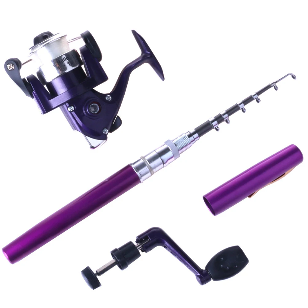 Fish Wheel Set Bass Boat Outdoor Travel ABS Ree Alloy Rod Pocket Fishing Rod Pen Saltwater Freshwater Portable