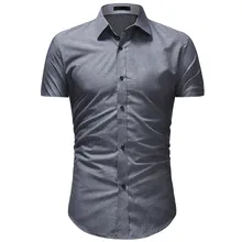 Plus Size Summer Shirt Men Short Sleeve Casual Button Men Formal Shirts Casual Slim Fit Korean Men Clothes Camisa Masculina
