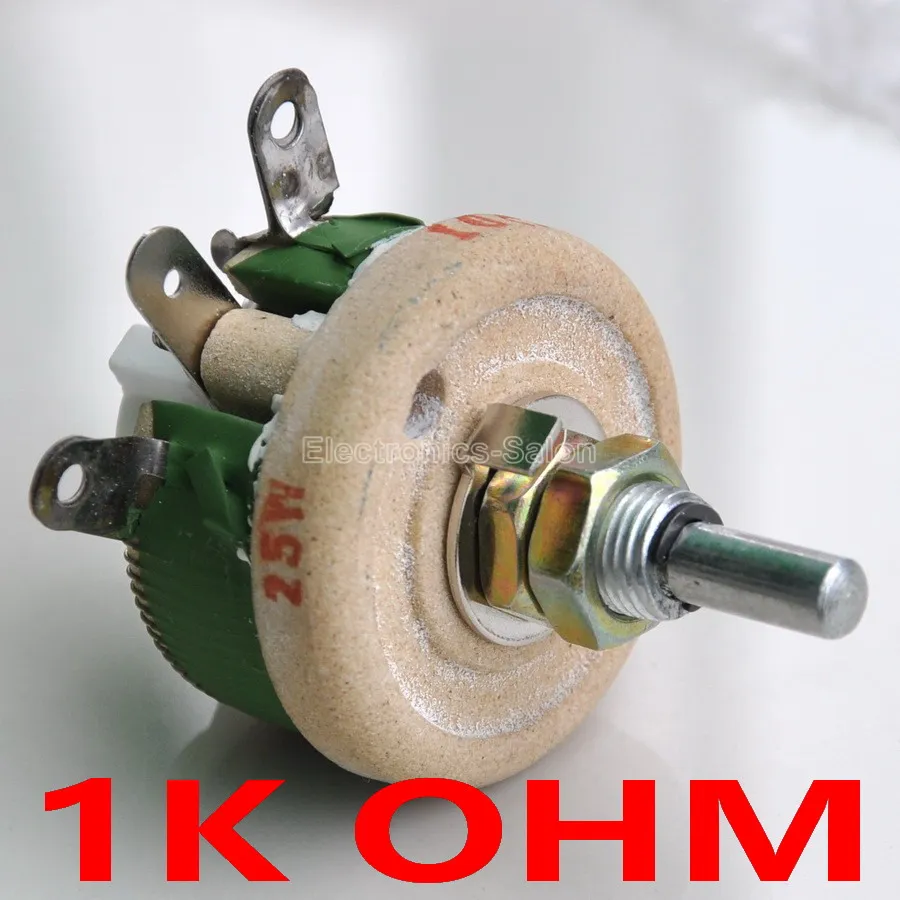 25 W 1K โอห์ม High Power Wirewound Potentiometer, Rheostat,ตัวต้านทาน