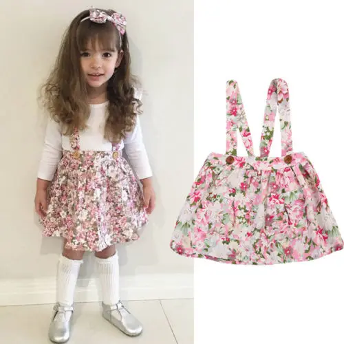 Для новорожденных для маленьких девочек платье на подтяжках с цветами юбка вечерние нагрудник «Принцесса» с ремешками юбка-пачка Одежда для малышей 3D26