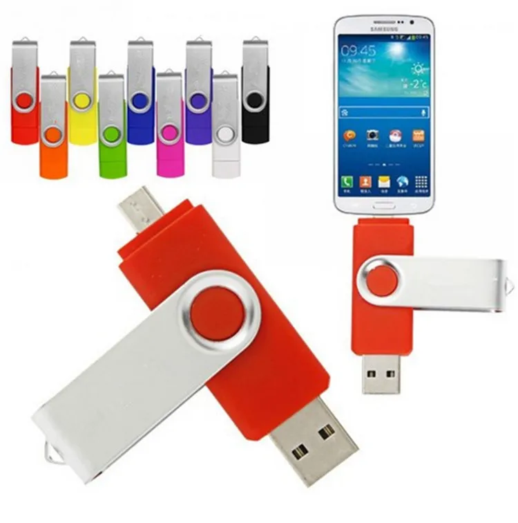 

32GB Colorful Rotated OTG Smart Flash pen drive 32GB OTG memory stick micro usb flash driver for smart phone tablet