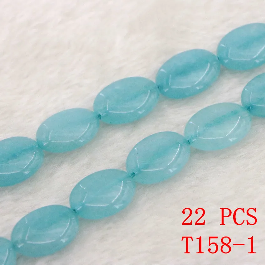 13X18mm oval denim natural aquamarine Amazon Jasper DIY necklace bracelet making fashion gift accessories (1)
