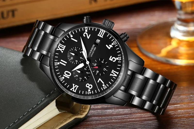 GUANQIN Mechanical Watch Men Black Luxury Brand Watch Sport Waterproof Luminou Automatic Watch 2017 Chinese Wrist Watch (11)