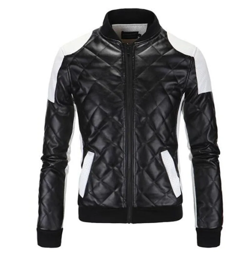 

New Vintage Retro Motorcycle Jackets Men PU Leather Jacket Punk Slim Windproof Biker Faux Leather Moto Jacket Size M-5XL