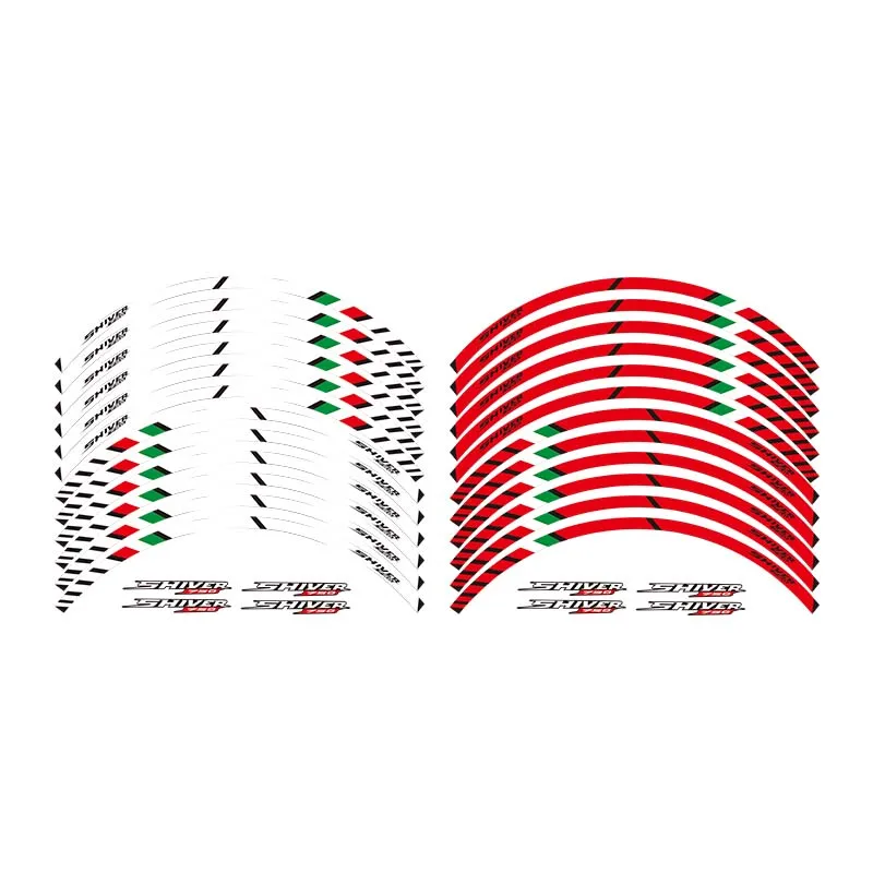 

For APRILIA SHIVER 750 17'' 12 X Thick Edge Outer Rim Sticker Stripe Wheel Decals