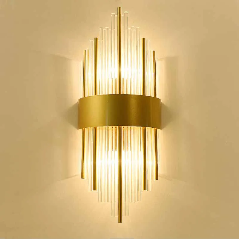 

BOKT Crystal Wall Lamp LED Wall Light AC110V 220V Modern Wall Sconce Bedroom Corridor Living Room Lights For Home Lighting