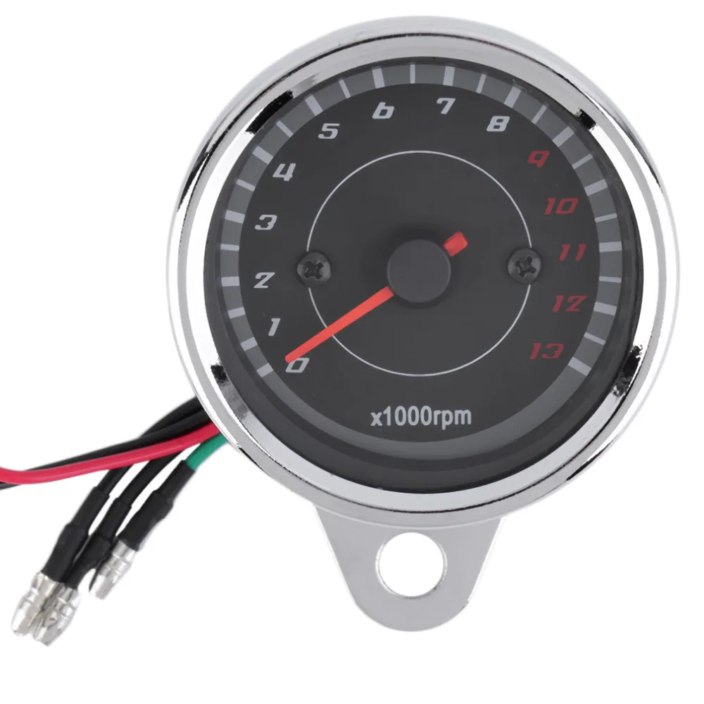 Universal Motorcycle Tachometer Gauge Motorbike Backlight LED 12V