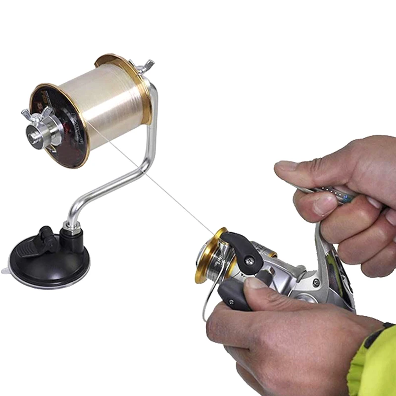 

Fishing Line Winder Reel Aluminum Spool Spooler with Portable Holder for Fishing MC889