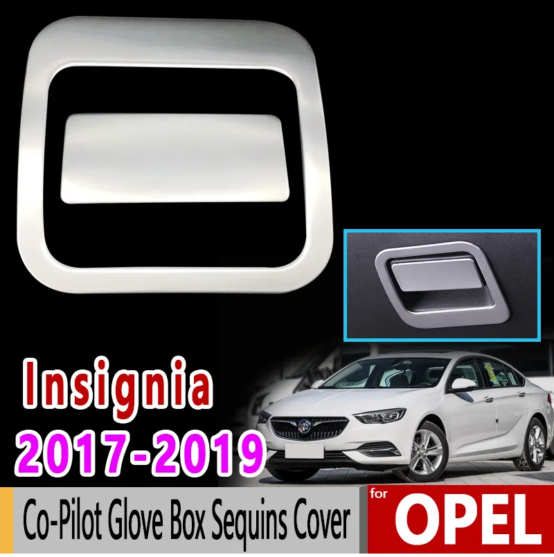 

for Opel Insignia B MK2 Vauxhall Holden Commodore 2017-2019 Co-Pilot Glove Box Sequins Cover Accessories Car Sticke