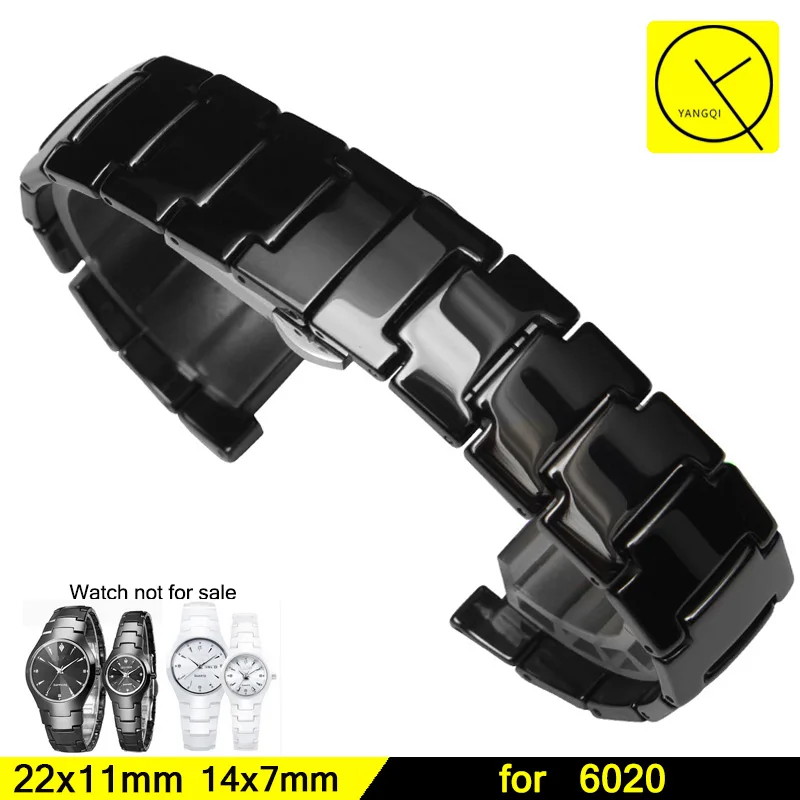 

Durable Real Ceramic Bracelets Butterfly Buckle Strap for Rado 6020 Watch Band 22mm Man 15mm Woman Watch Accessories+Free Tools