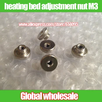 

20pcs 3D printer DIY Makerbot heating bed adjustment nut M3 / hot end hot-bed level nut for 3D printer
