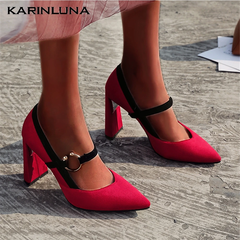 

Karinluna Hot Sale Plus Size 33-46 Wholesale Strange Style Shoes Woman Pumps Pointed Toe Party Wedding Pumps Woman Shoes
