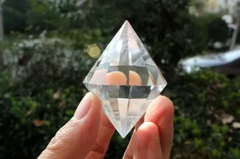

12 sided VOGEL Style Clear Natural QUARTZ CRYSTAL DT POINT 93g