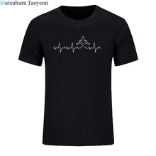 Футболка с принтом сердцебиение самолет пилот Забавный принт футболка мужская короткий рукав хлопок Самолет футболки для водителя Мужская одежда Camisetas