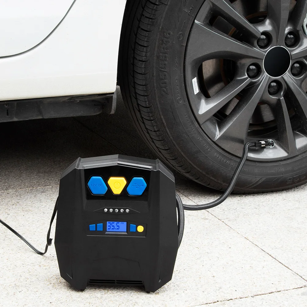 

12V 150PSI Auto Air Compressor LED display Car Air Tire Inflation Pump Portable 4 units Inflatable Pumps for motorcycle boat
