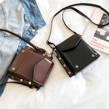 

Bags for women handbag designer Texture mini new wild solid color small square bag ins shoulder slung mobile phone bag