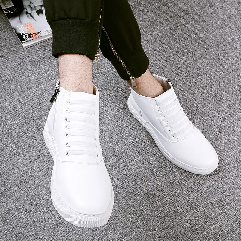 

2018 Autumn Winter Shoes High Shoes Casual Korean Boots, Martin Boots, Little White Shoes, Men's Happy Shoes Short Boots.