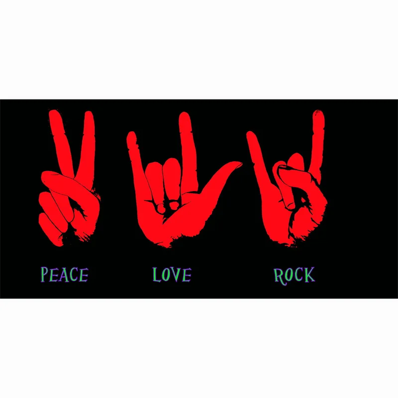 

Man Bath Shower Drying Towel Rock Gesture Pattern Bamboo Fiber Bathroom Outdoor Travel Sport Beach Towels 70*140cm