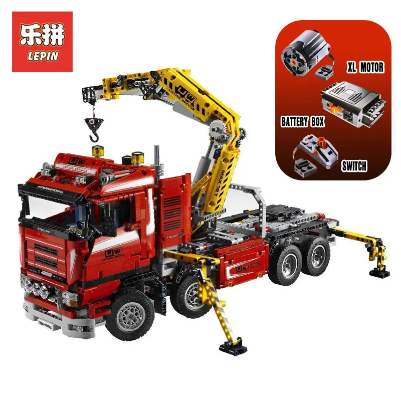 

Lepin 20013 technic series 1877pcs The Electric Crane Truck Model Building blocks Bricks LegoINGlys 8258 Toy for Children Gift