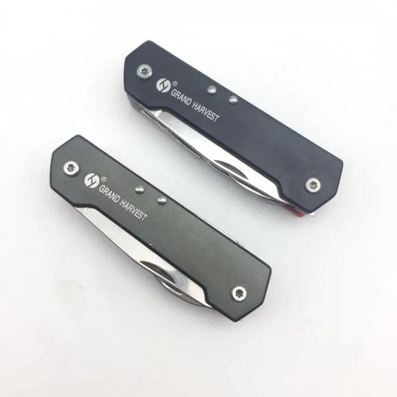 

1PC Multi Tools Fold Knife 10 in 1 Multi-function Hunting Knives Portable Pocketknife 91mm Folding Outdoors Survival Knife
