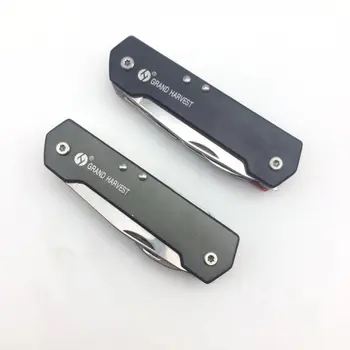 

1PC Multi Tools Fold Knife 10 in 1 Multi-function Hunting Knives Portable Pocketknife 91mm Folding Outdoors Survival Knife