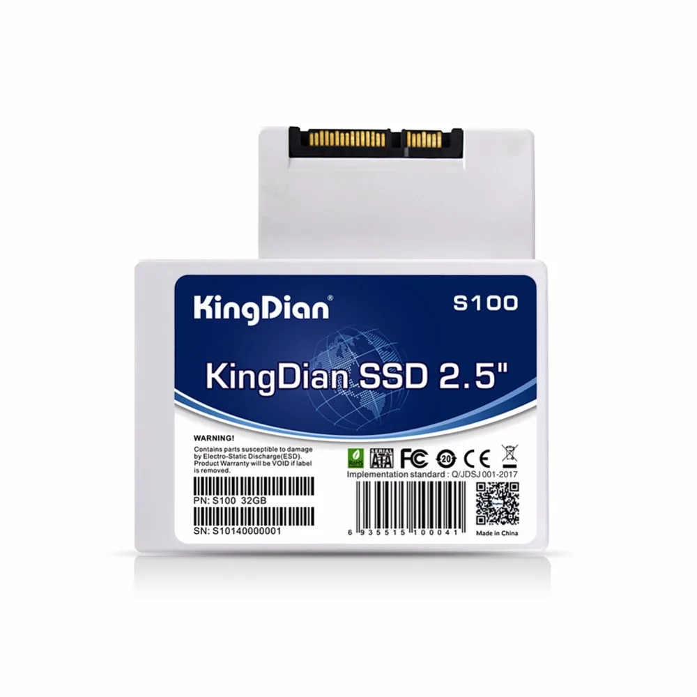 Внутренний жесткий диск KingDian SSD SATA SATA2 для настольного ПК ноутбука S100 32 Гб 16