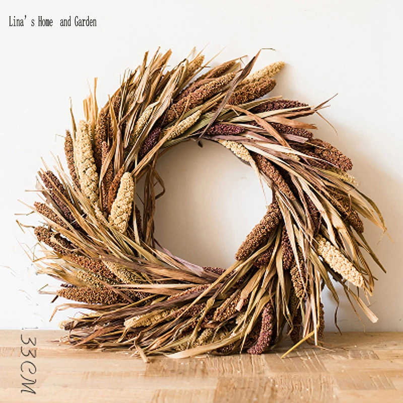 Christmas decor handmade natural Hay Wreaths Ideas (2)