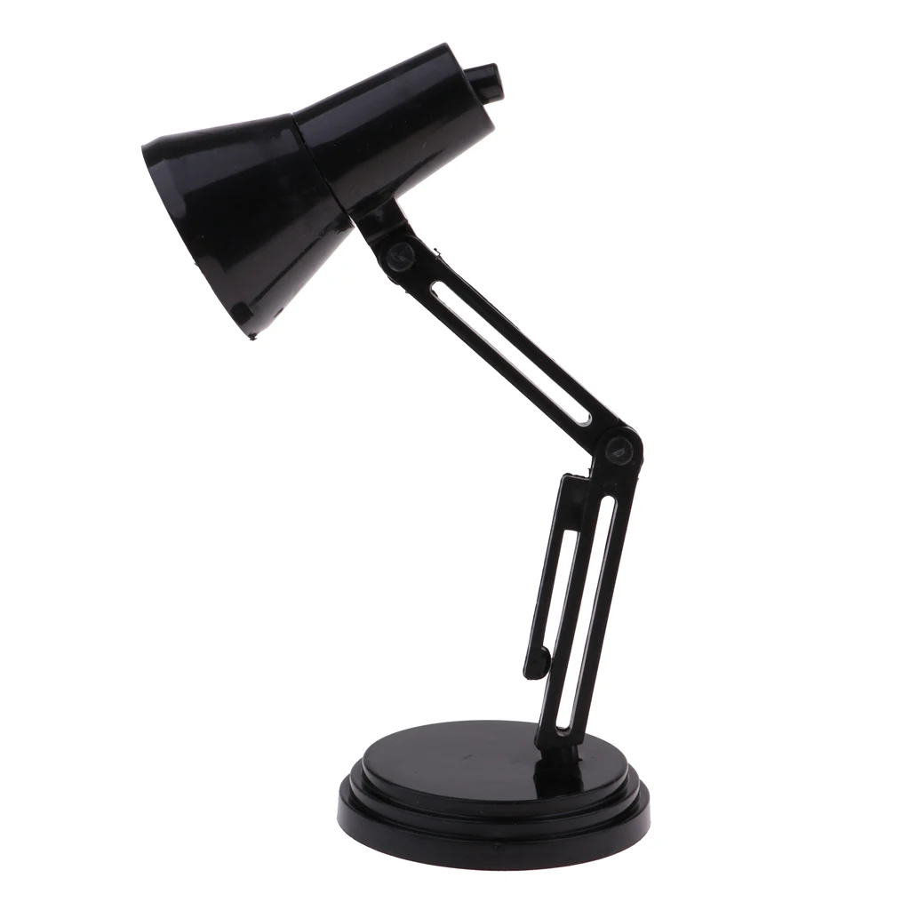 1/6 Adjustable LED Desk Lamp Furniture for   BJD Dolls House Accessories Black