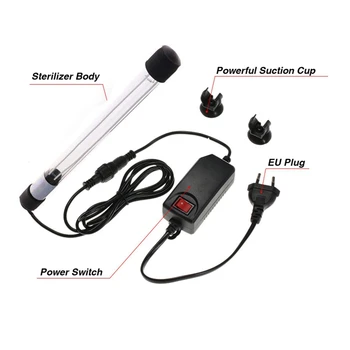 

20V 5/7/9/11/13W Aquarium Germicidal Lamp UV Sterilisator Light Submersible Light Waterproof Disinfection for Fish Tank