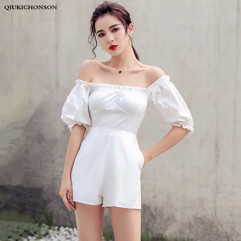 off shoulder jumpsuit kort