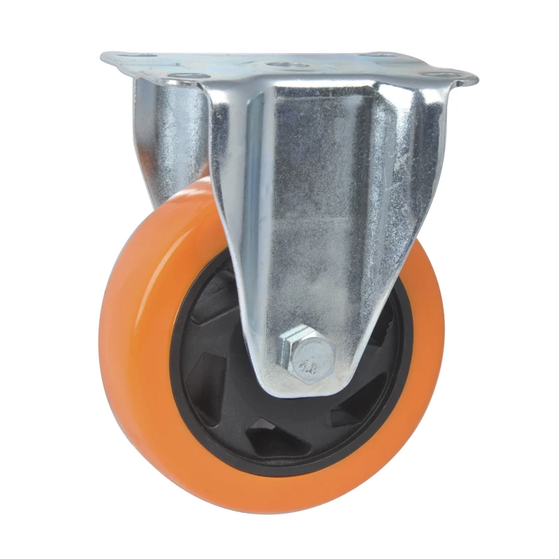4PCS FIVERI Medium 4 Inch Casters Wheels 90Kg PVC Castors Plate Double Ball Bearing Fixed Swivel Industrial for trolley | Обустройство