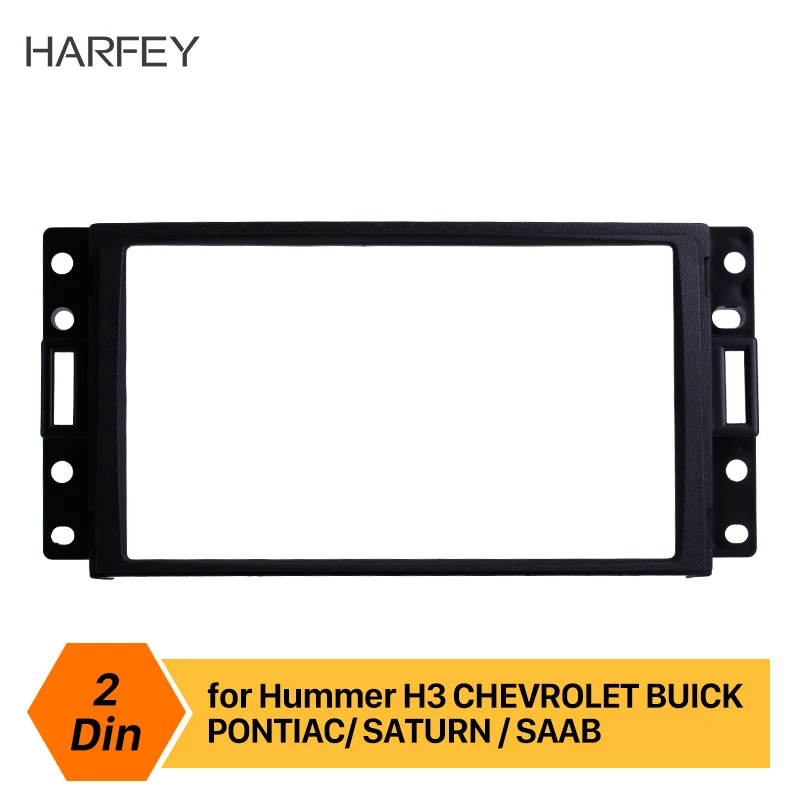 

Harfey Double Din Car Fascia Panel Plate Trim Kit for Hummer H3 CHEVROLET BUICK PONTIAC/ SATURN / SAAB Refitting Frame in Dash