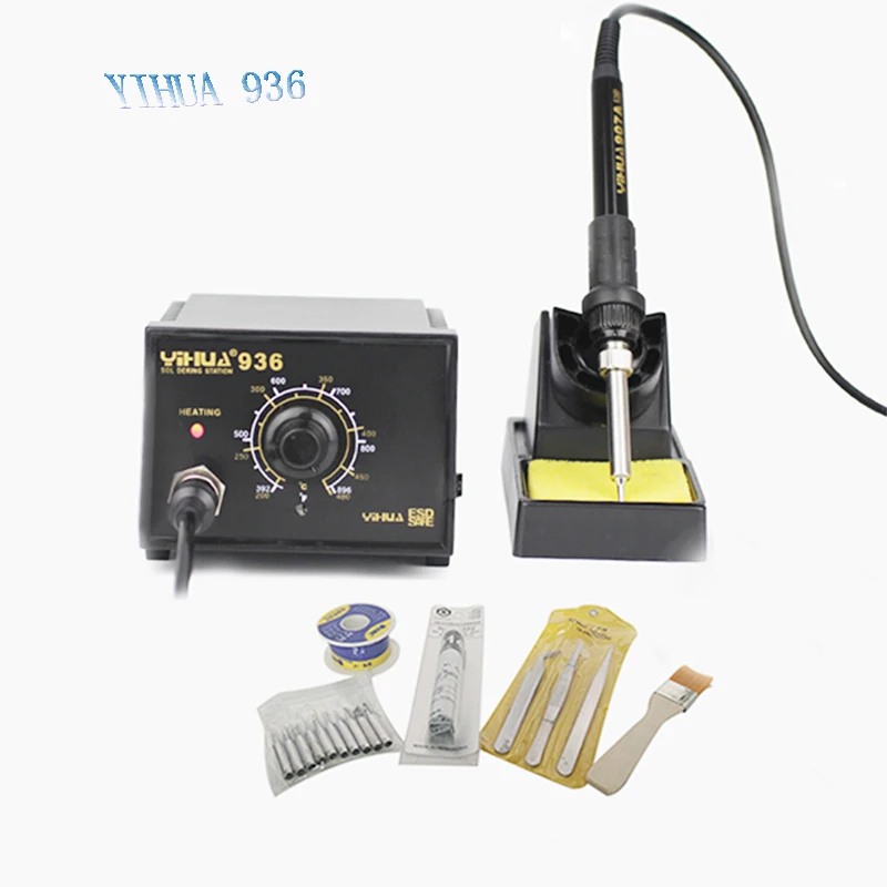 

US / EU plug Yihua 936 ESD soldering station, soldering head 907 soldering handle + 10 high quality + A1321 heating element